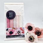 Anemonen aus Krepppapier DIY Kit für 8 Blumen mit Anleitung