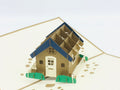 3D-Pop-up-Karten Haus Einzug Klappkarte 20 x 15 cm