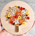 DIY Quilling Kit Blumen Bastelset mit Holzschildern, Quilling Werkzeug und Zubehör