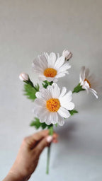 Mini Papier Gänseblümchen Krepppapierblume Handgefertigt 10 Zoll