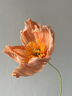 Isländische Mohnblumensträuße aus Krepppapier, 5 Stiele, Höhe 39 cm