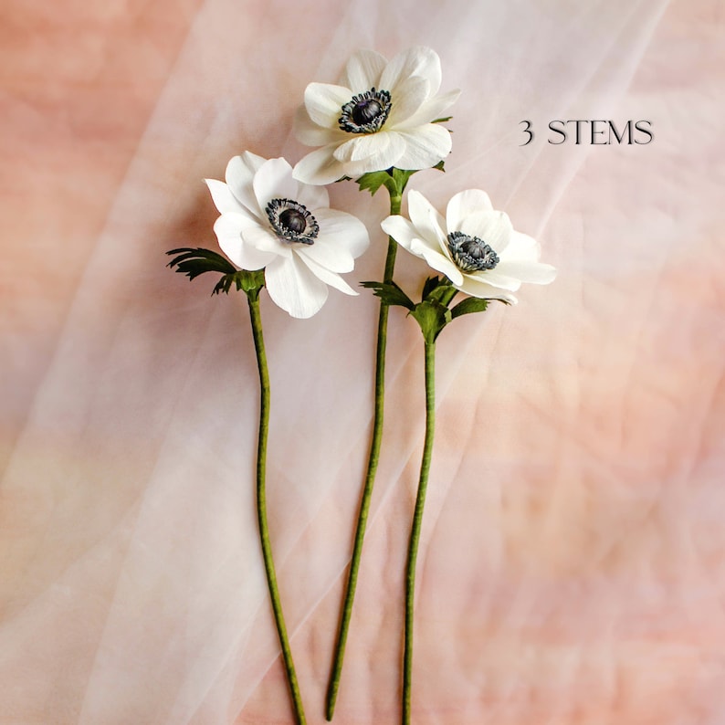 Papier Anemonen, realistische Krepppapierblumen, Herbst Hochzeitsdeko, Geschenk