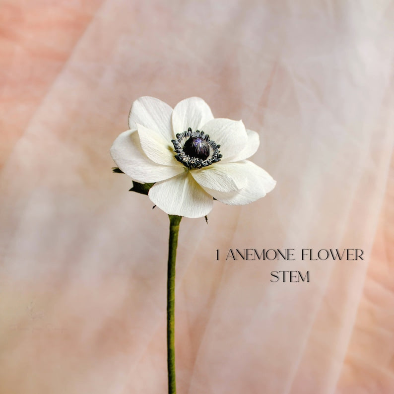 Papier Anemonen, realistische Krepppapierblumen, Herbst Hochzeitsdeko, Geschenk