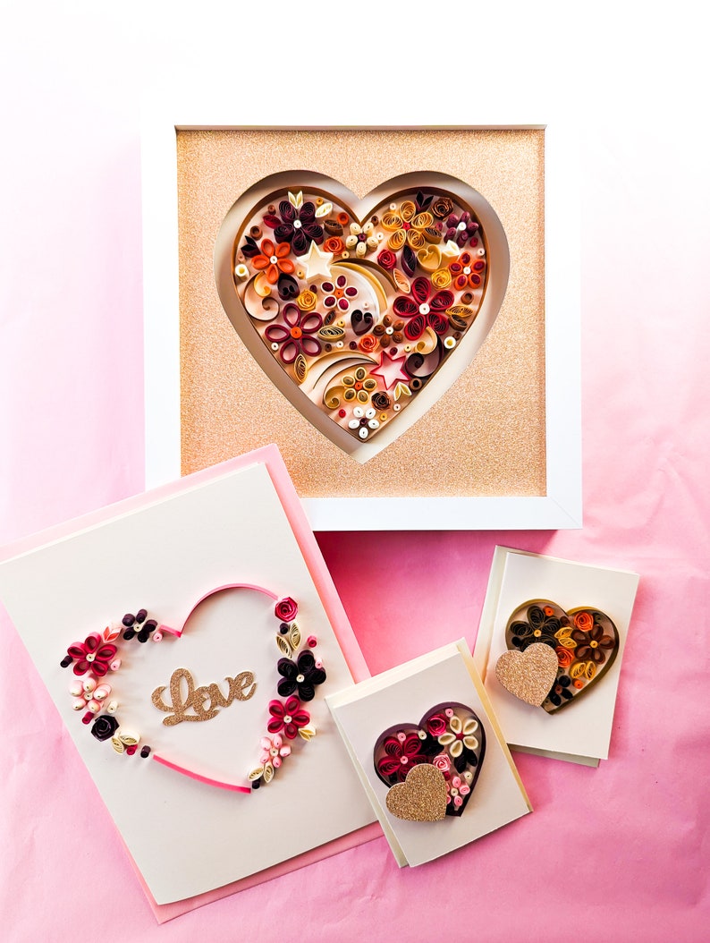 Quilling Kit DIY Bastelkit Blumenherz