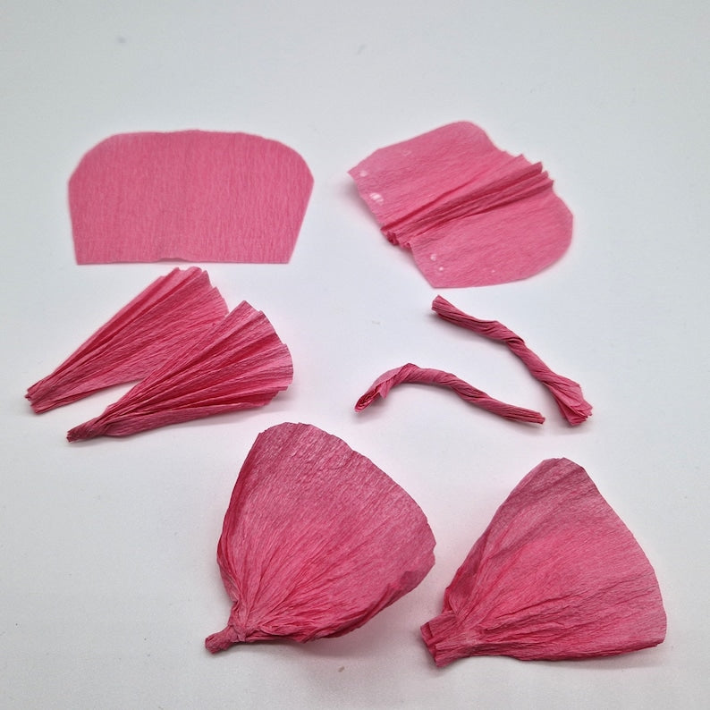 Island Mohn DIY Kit Krepppapier für 8 Blumen, 10-12cm, 4 Farbrichtungen