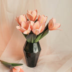 Krepppapier Tulpenstrauß Handgemacht, 30 cm, Kunstblumen Deko, Muttertagsgeschenk, Geburtstag, Jubiläum