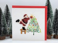 Quilling Grußkarte Weihnachtsmann Tannenbaum 3D Handgemacht 15x15 cm Papierkunst