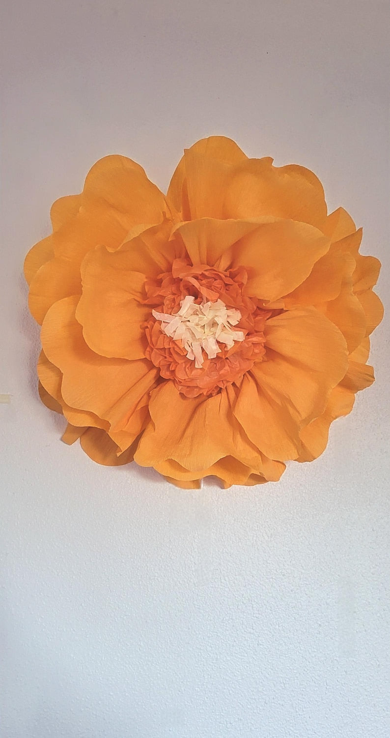 50 cm Papierblume Wanddekoration, künstliche Blume, Boho-Stil 70er, Fuchsia, Lachs, Orange, Hellrosa