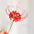 Krepppapier Spinnenlilie, handgefertigt, japanisches Ikebana, Papierblume für Hochzeitssträuße, Deko, Geschenk