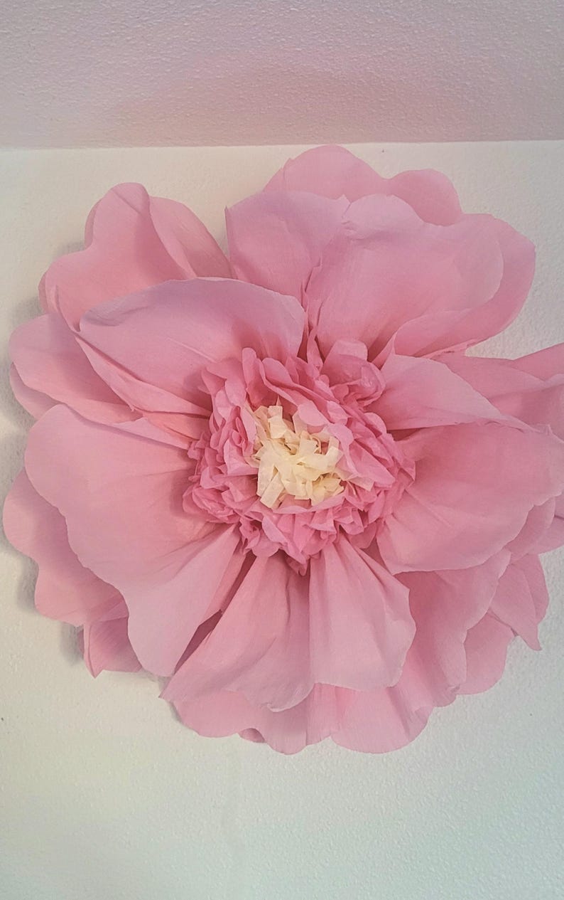 50 cm Papierblume Wanddekoration, künstliche Blume, Boho-Stil 70er, Fuchsia, Lachs, Orange, Hellrosa