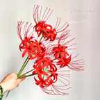 Krepppapier Spinnenlilie, handgefertigt, japanisches Ikebana, Papierblume für Hochzeitssträuße, Deko, Geschenk