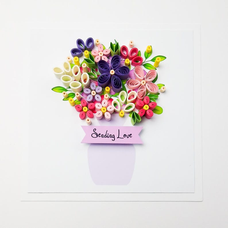 Blumen Quilling Kit, Papiermodell, DIY Bastelset, Florales Quilling Set, 8 Projekte