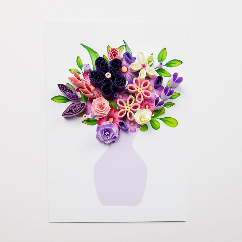 Blumen Quilling Kit, Papiermodell, DIY Bastelset, Florales Quilling Set, 8 Projekte