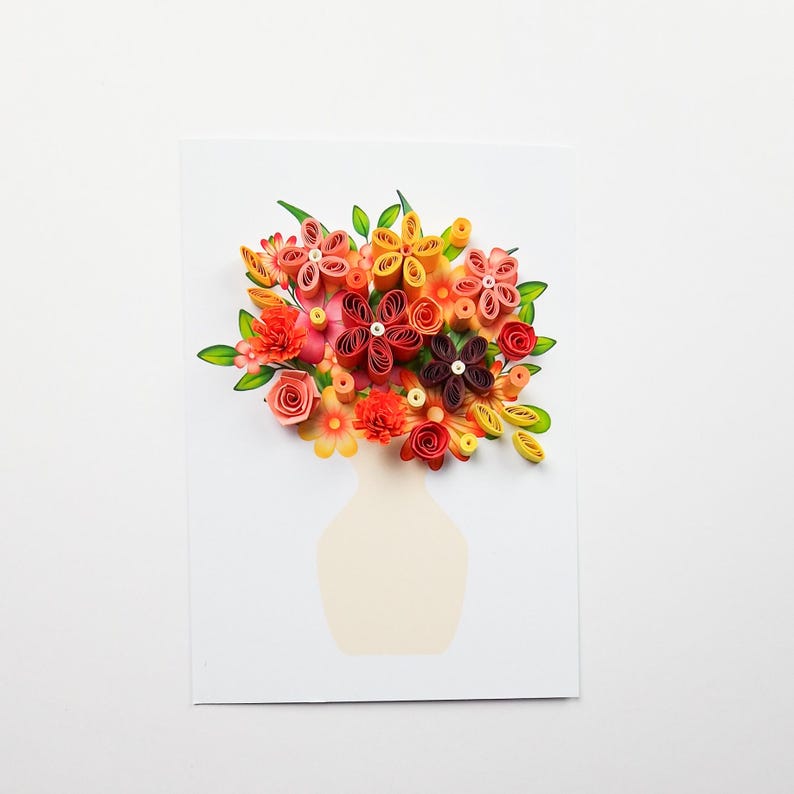 Blumen Quilling Kit, Papiermodell, DIY Bastelset, Florales Quilling Set, 8 Projekte