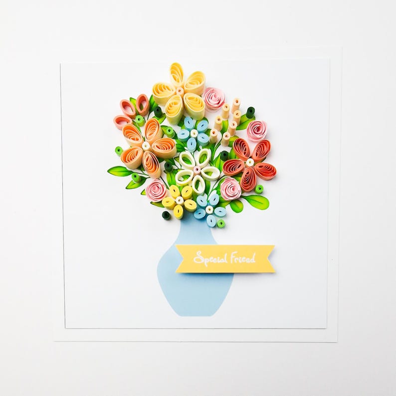 Blumen Quilling Kit, Papiermodell, DIY Bastelset, Florales Quilling Set, 8 Projekte