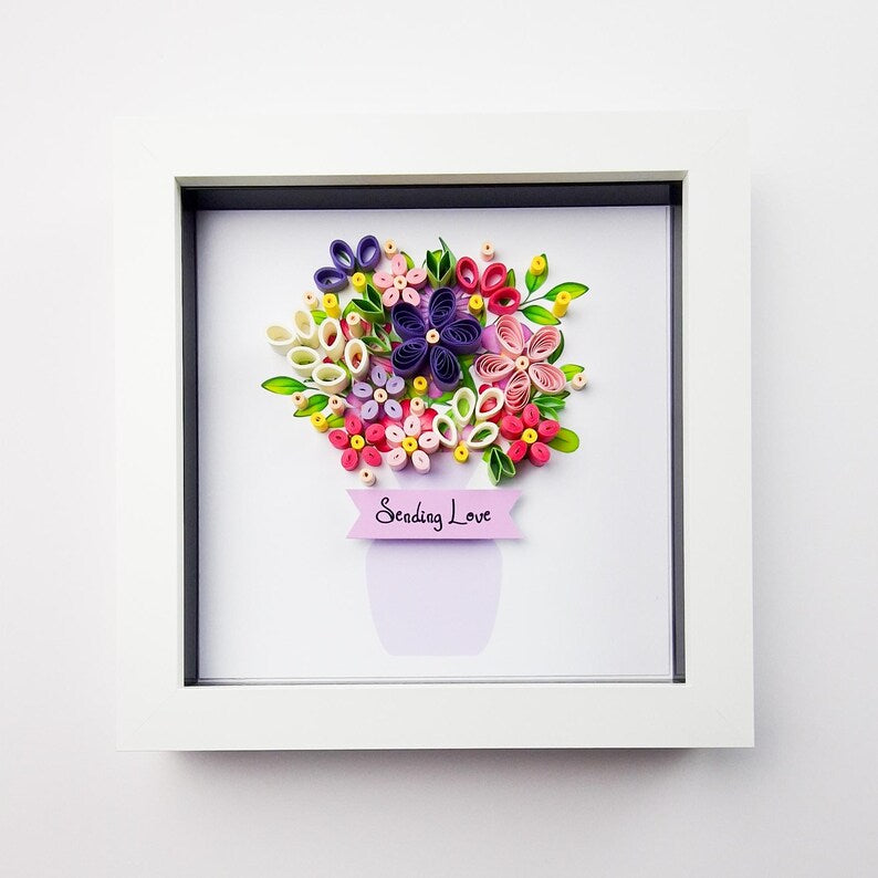 Blumen Quilling Kit, Papiermodell, DIY Bastelset, Florales Quilling Set, 8 Projekte