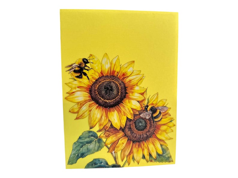 3D Pop-Up Geburtstagskarte Biene & Sonnenblume