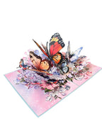 3D Schmetterling Pop-Up Karte: Handgemachtes Papercraft Grußkarte mit Umschlag