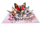 3D Schmetterling Pop-Up Karte: Handgemachtes Papercraft Grußkarte mit Umschlag