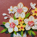 Quilling Blumen Wandkunst, 3D Papier Blumenstrauß Kunstwerk, 24 x 24 cm, Floral Home Decor