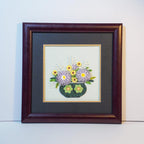Gerahmte 3D Quilling Wandkunst, handgemachtes Blumendekor 24x24 cm, Papierkunst