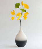Ginkgo Zweig Dekoration aus Krepppapier Blumen Deko für Zuhause Events Geschenk, 40 cm