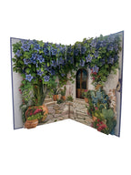 Pop Up Karte Clematis: Handgemachte 3D Grußkarte aus Papier