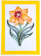 Narzisse Quilling Kit für Anfänger, Blumen DIY Bastelset, Papierkunst Handarbeitspaket