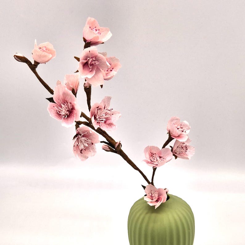Kirschblüten DIY Kit aus Krepppapier, 4 Zweige oder 75 Blüten, 5 Farben