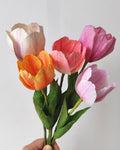Handgefertigte Tulpen aus Krepppapier, Hochzeitsdekoration, Inneneinrichtung, Geschenk, 30-35cm