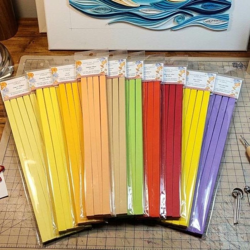160gsm Quilling Papierstreifen Multicolor 3D Effekt für On-Edge Quilling Bastelset