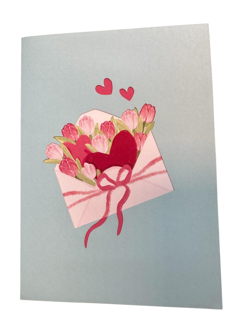 3D Pop-Up Karte Tulpe Geburtstagskarte 13x18 cm