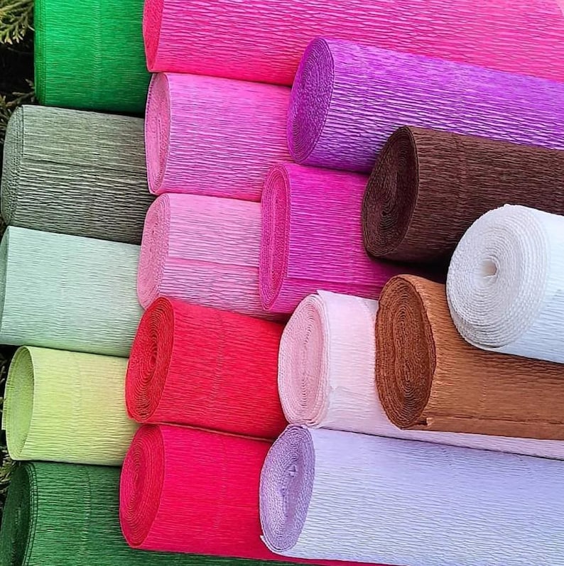 180 g italienische Krepppapierrollen 50 x 250 cm für DIY-Riesenpapierblumen